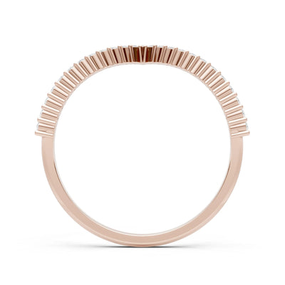 Classic Chevron Lab Grown Diamond Wedding Ring