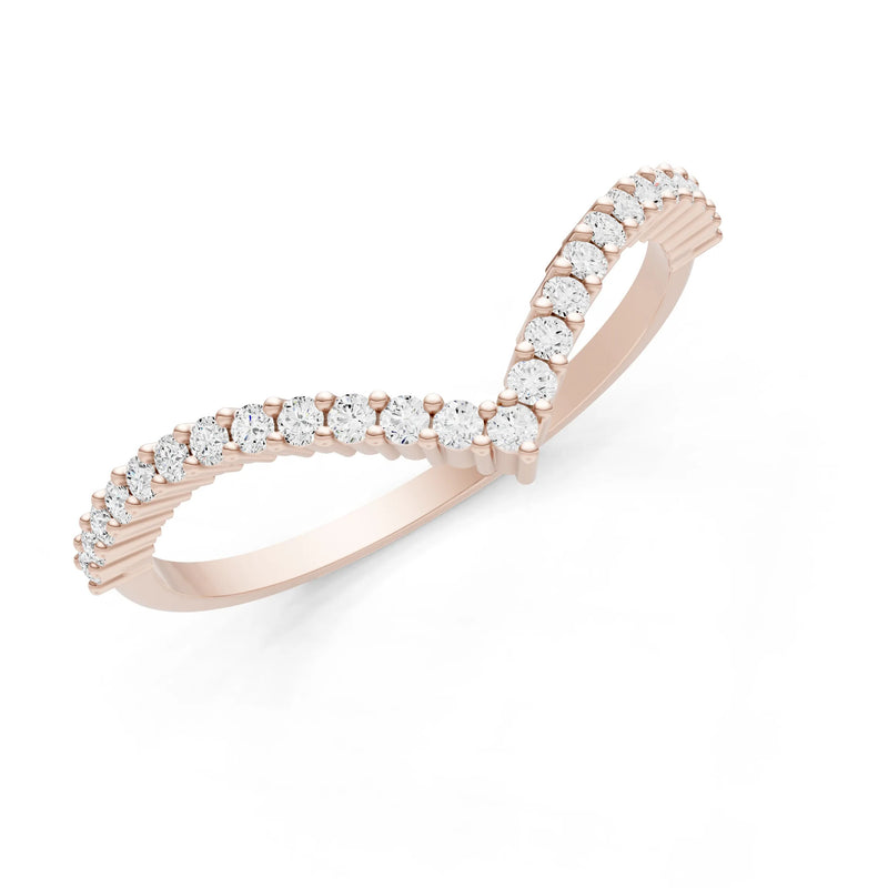 Classic Chevron Lab Grown Diamond Wedding Ring