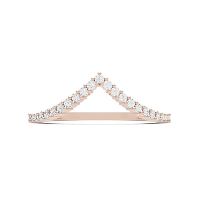 Classic Chevron Lab Grown Diamond Wedding Ring