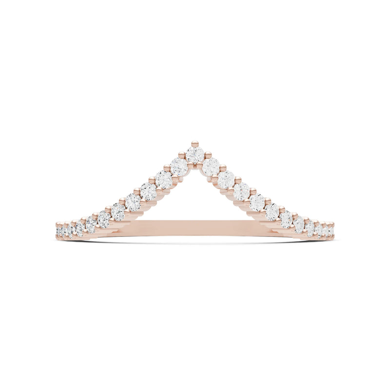 Classic Chevron Lab Grown Diamond Wedding Ring