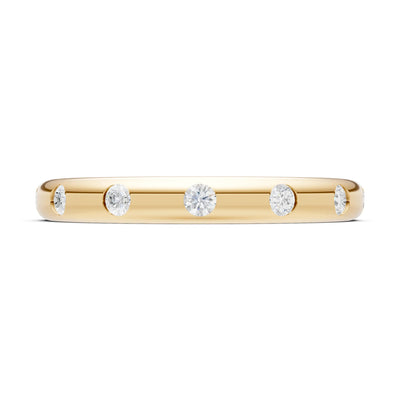 Diamond Flush Set Stacking Wedding Ring