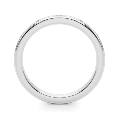 Flush Set Gemstone Wedding Gold Ring