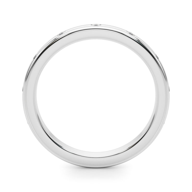 Flush Set Gemstone Wedding Gold Ring