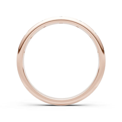Flush Set Gemstone Wedding Gold Ring