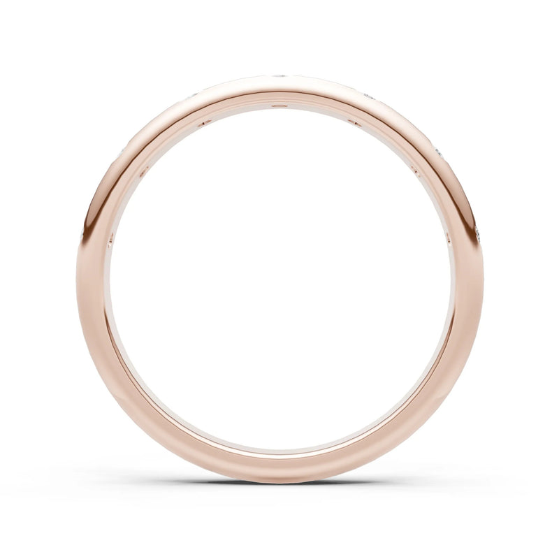 Flush Set Gemstone Wedding Gold Ring