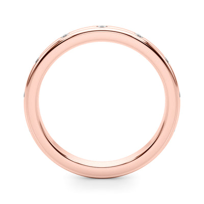 Flush Set Gemstone Wedding Gold Ring