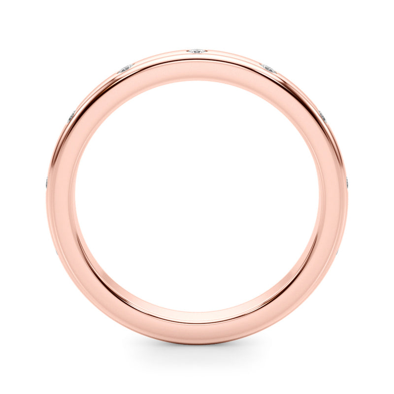 Flush Set Gemstone Wedding Gold Ring