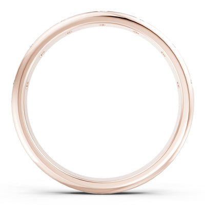 Flush Set Gemstone Wedding Gold Ring