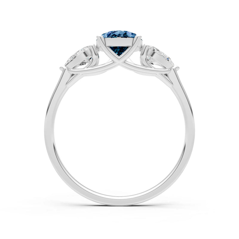 Alexandrite Three Pear Cut Stone Ring