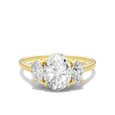 Diamond Three Oval Cut Stone Ring