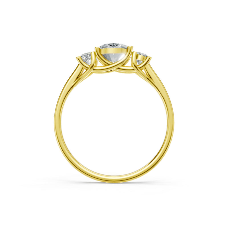 Oval Three Stone Ring