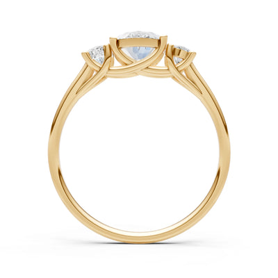 Oval Three Stone Ring