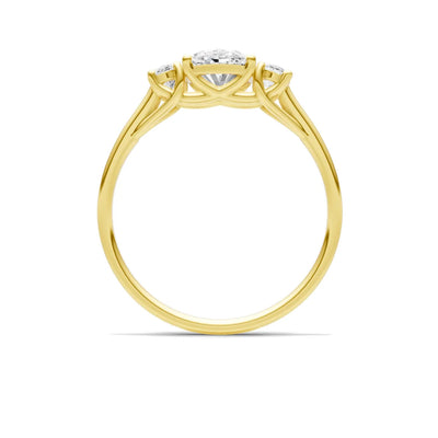 Diamond Three Oval Cut Stone Ring