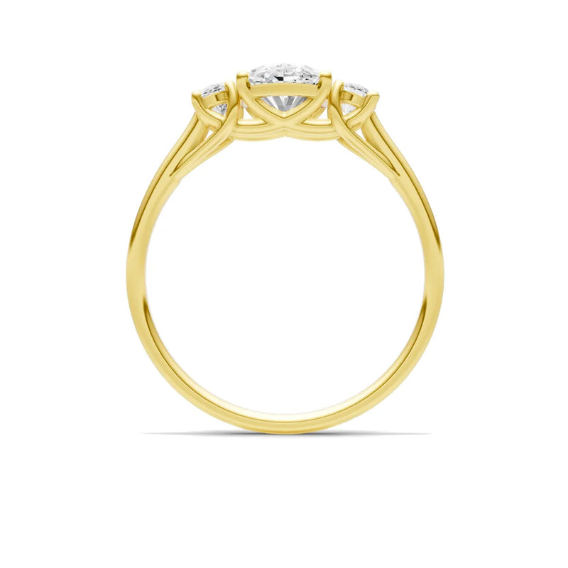 Diamond Three Oval Cut Stone Ring