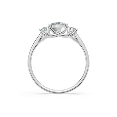Oval Three Stone Ring