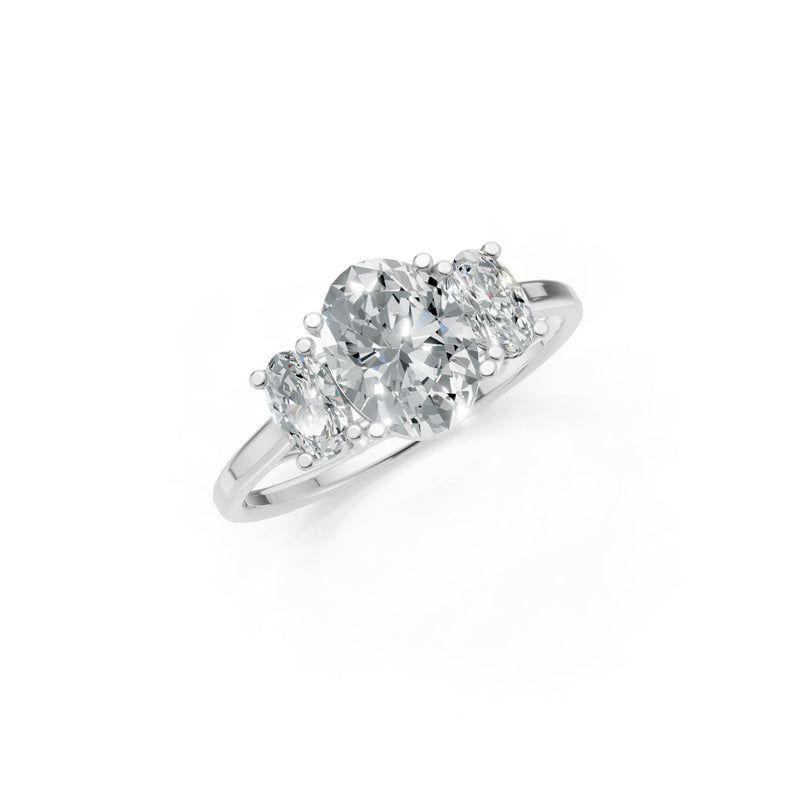 Oval Three Stone Ring