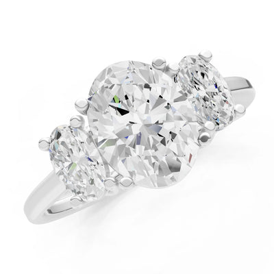 Oval Three Stone Ring