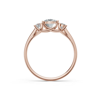 Oval Three Stone Ring