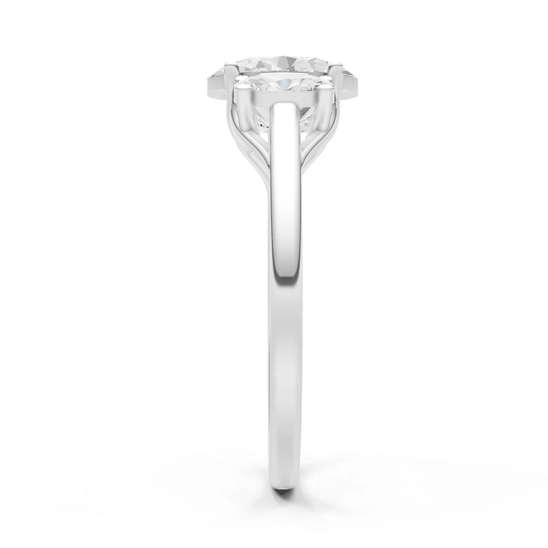 Diamond Three Oval Cut Stone Ring