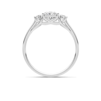Diamond Three Oval Cut Stone Ring