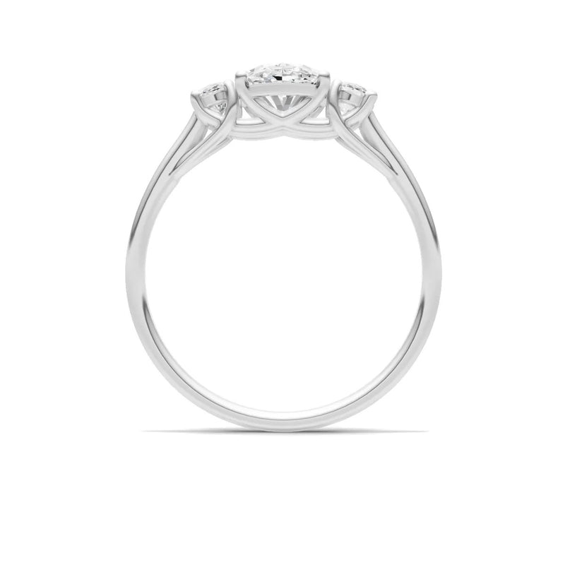 Diamond Three Oval Cut Stone Ring