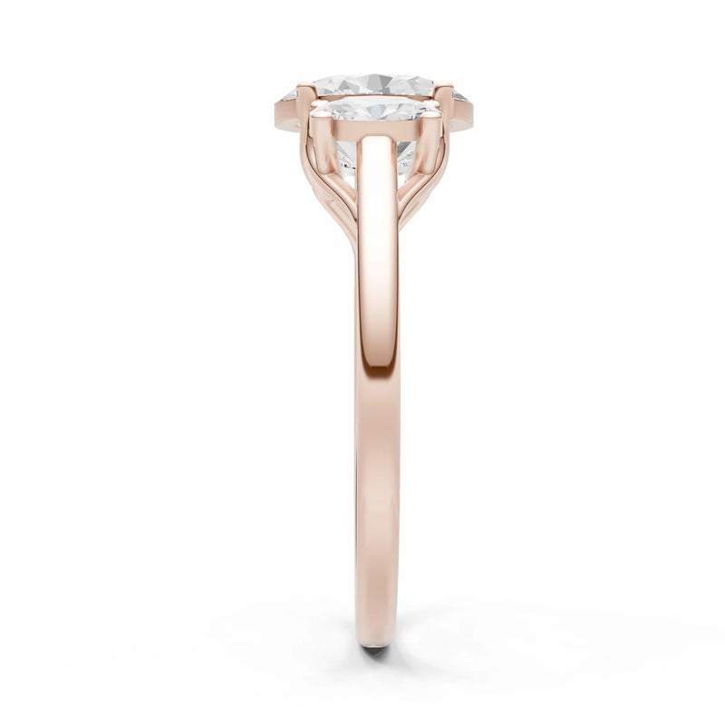 Diamond Three Oval Cut Stone Ring