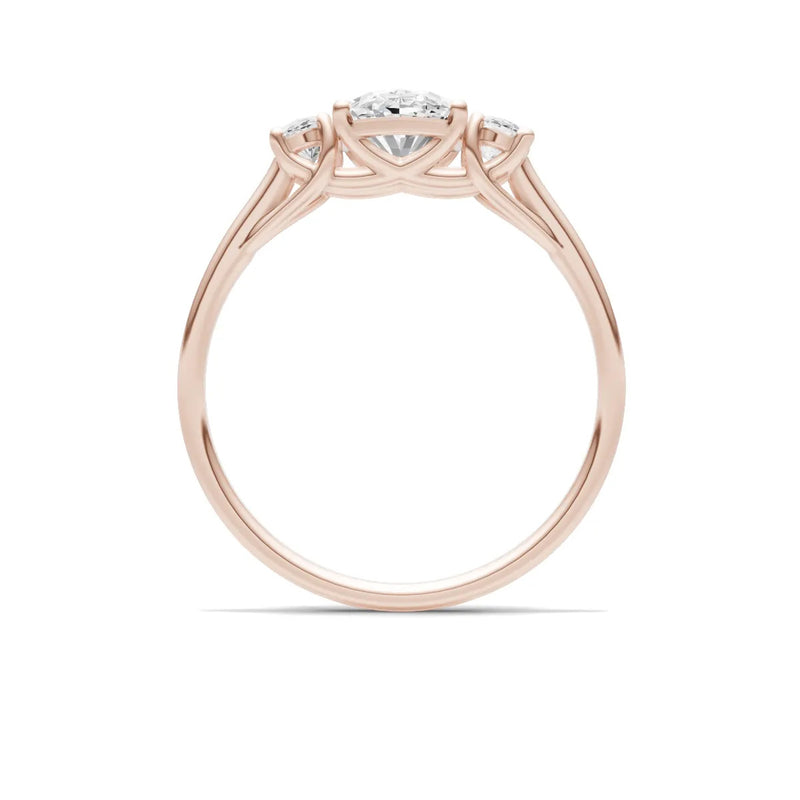 Diamond Three Oval Cut Stone Ring