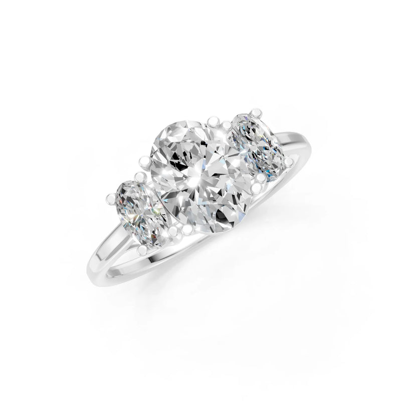 Oval Three Stone Ring
