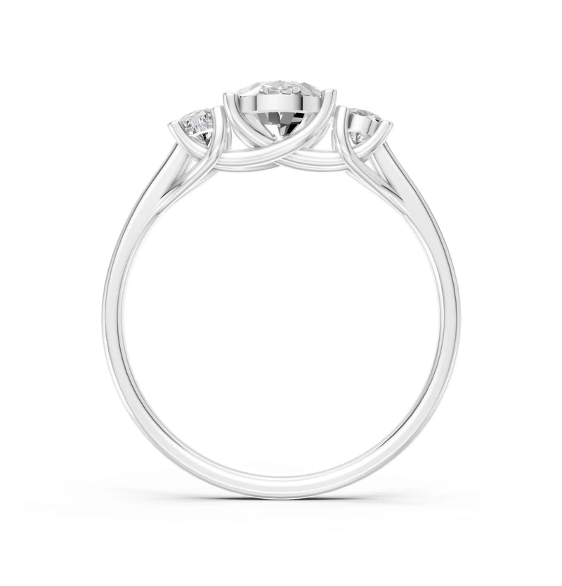 Oval Three Stone Ring
