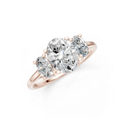 Oval Three Stone Ring