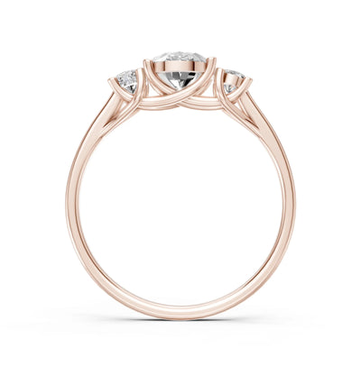 Oval Three Stone Ring