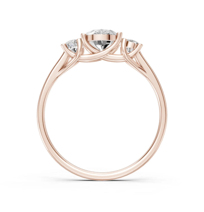 Oval Three Stone Ring