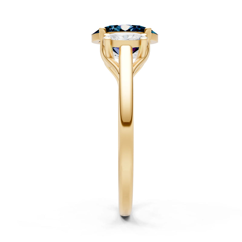 Oval Three Stone Ring