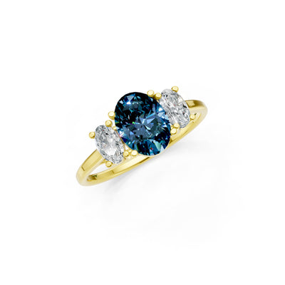 Oval Three Stone Ring