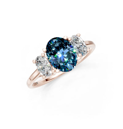 Oval Three Stone Ring