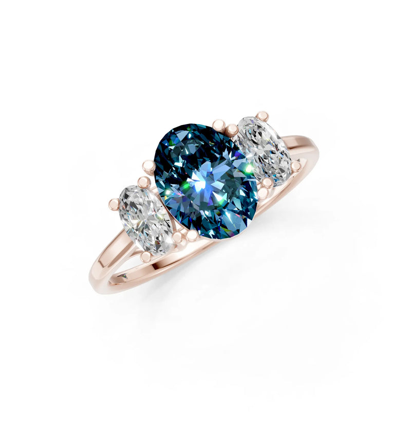 Oval Three Stone Ring