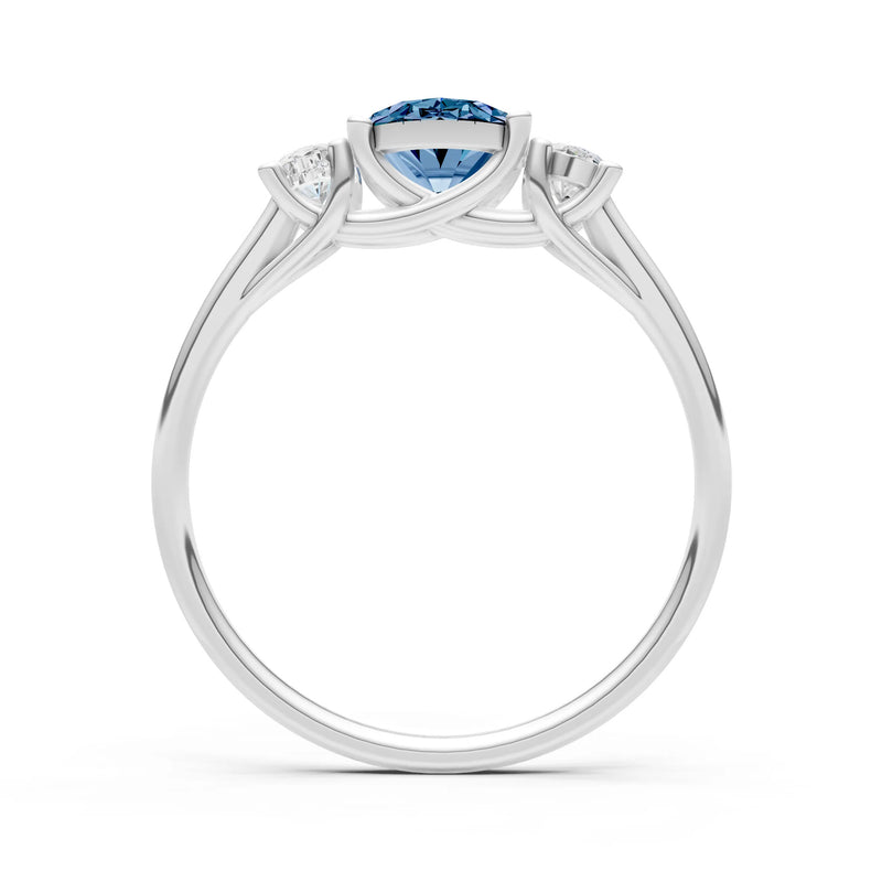 Alexandrite Three Oval Cut Stone Ring