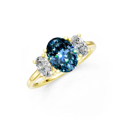 Oval Three Stone Ring
