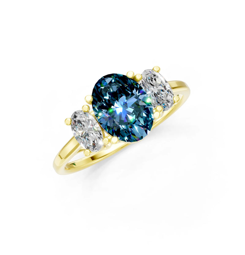 Oval Three Stone Ring