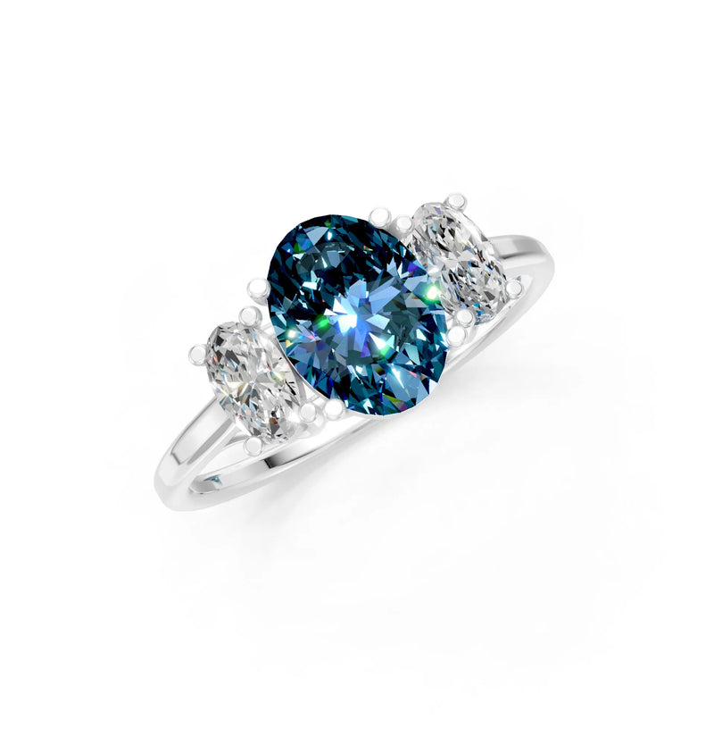 Oval Three Stone Ring
