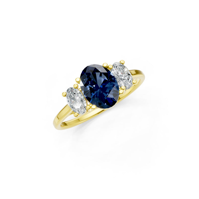 Oval Three Stone Ring