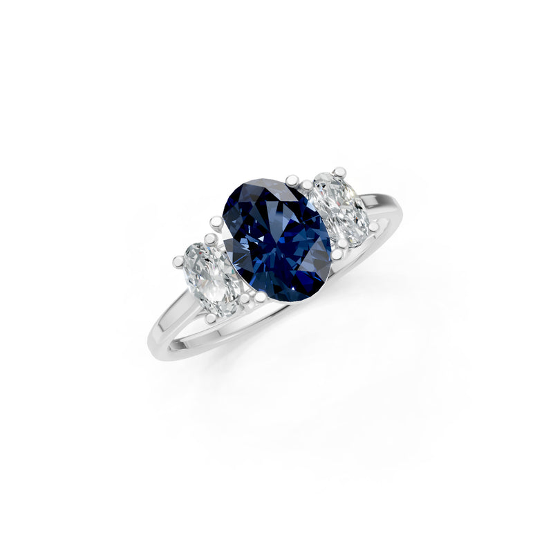 Oval Three Stone Ring