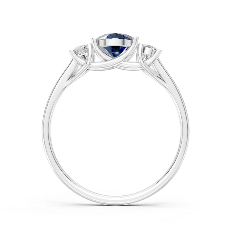 Oval Three Stone Ring