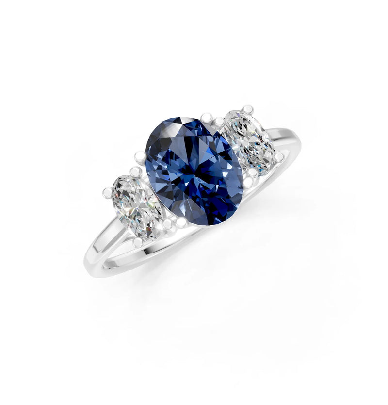 Oval Three Stone Ring