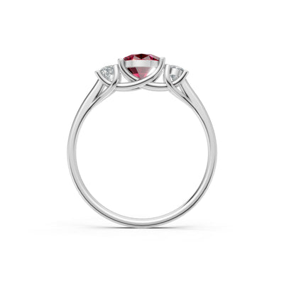 Oval Three Stone Ring