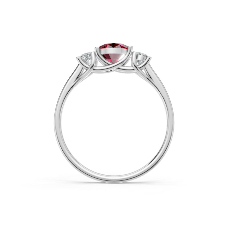 Oval Three Stone Ring