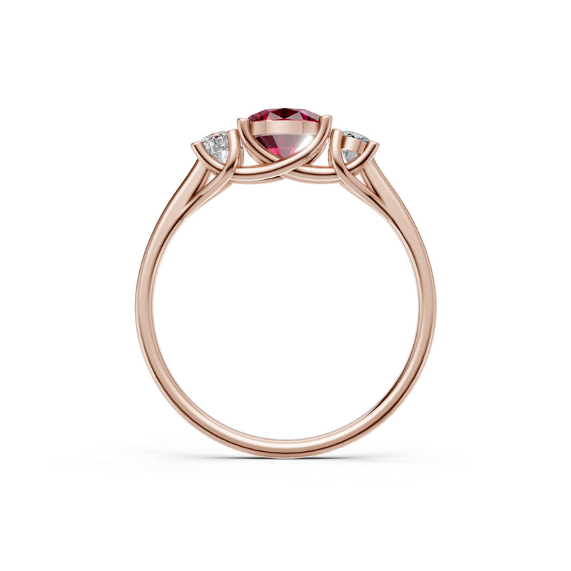 Oval Three Stone Ring