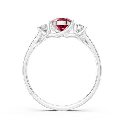Oval Three Stone Ring