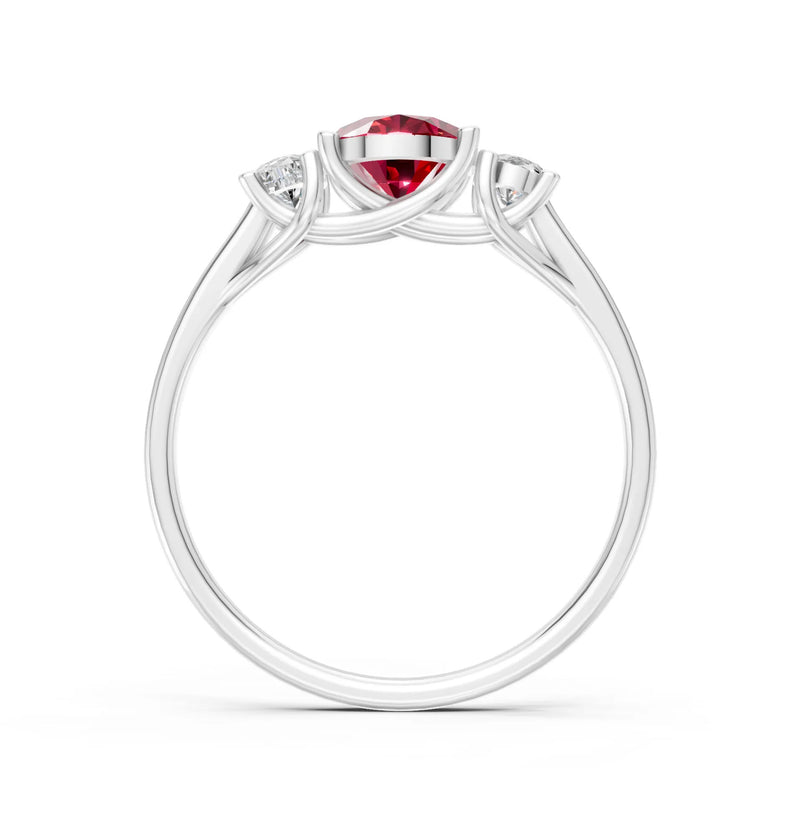 Oval Three Stone Ring