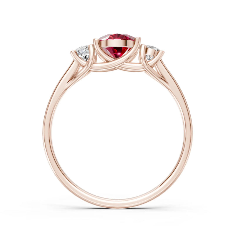 Oval Three Stone Ring